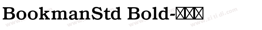 BookmanStd Bold字体转换